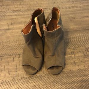 Green Open Toe Heels